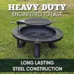 Even Embers 44 in. Round Charcoal/Wood-Burning Fire Pit with Cooking Grate - Image 3