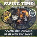 Even Embers 44 in. Round Charcoal/Wood-Burning Fire Pit with Cooking Grate - Image 4