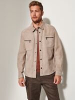 Max Reversible Suede Leather Shirt Jacket - Image 10
