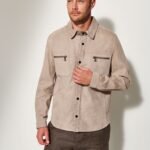 Max Reversible Suede Leather Shirt Jacket