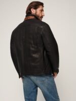 Romano Black Leather Jacket - Image 2