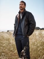 Romano Black Leather Jacket - Image 5