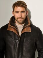 Jack Frost Leather Coat with Shearling Lining - Image 5