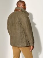 Jack Frost Olive Tundra Leather Coat with Shearling Lining - Image 2