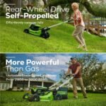 Greenworks 60V 21" Brushless Self-Propelled Battery Powered Lawn Mower + (2) 4.0Ah Batteries & Dual Port Charger - Image 4