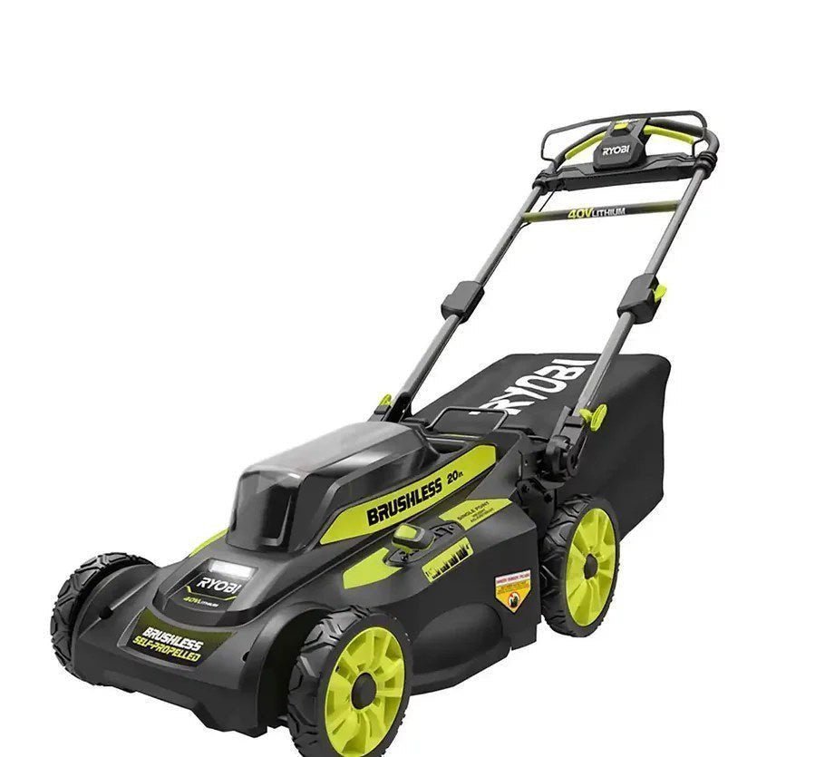 333-1-1.jpg RYOBI 40V Brushless 20 in. Cordless Walk Behind Self-Propelled Lawn Mower with 6.0 Ah Battery & Charger - Image 1