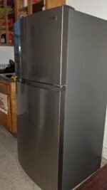 Frigidaire – 13.9 Cu. Ft. Top-Freezer Refrigerator – Brushed Steel - Image 5