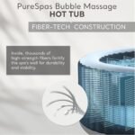 Intex: PureSpa: Sahara Tan Inflatable Hot Tub Set - 6 Person - 85" Round Outdoor Heated Bubble Spa, Jet Massage, Cover, Hard Water Treatment System - Image 4