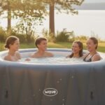 Wave Atlantic 6-Person Inflatable Hot Tub | Integrated Eco Heater | 130 Aquajet Massage System | Anti-Freeze Protection | Quick 15-Minute Setup | Gray Rattan - Image 3