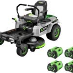 EGO Power+ Electric Riding Lawn Mower, 42" Deck with Zero Turn Radius, Includes (4) 56V 10.0Ah Batteries and Charger - ZT4204L