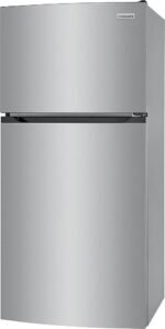 Frigidaire – 13.9 Cu. Ft. Top-Freezer Refrigerator – Brushed Steel - Image 2