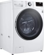 LG – 5.0 Cu. Ft. High-Efficiency Stackable Smart Front Load Washer with Steam and Built-In Intelligence – White - Image 5