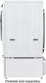 LG – 5.0 Cu. Ft. High-Efficiency Stackable Smart Front Load Washer with Steam and Built-In Intelligence – White - Image 3
