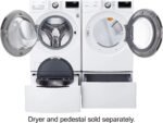 LG – 5.0 Cu. Ft. High-Efficiency Stackable Smart Front Load Washer with Steam and Built-In Intelligence – White - Image 6