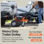 SuperHandy 2800-lb Capacity 3-Wheel Orange Steel Dolly GUO041 - Image 5