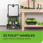 Greenworks 80V 25" Brushless Cordless Self-Propelled Lawn Mower,3 in 1 Dual Blade LawnMover, W/4.0Ah Battery and Rapid Charger Included - Image 4