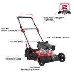 PowerSmart 21 in. Gas Push Lawn Mower, 144cc 2-in-1 Side Discharge - Image 2