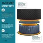 Wave Atlantic 6 Person Round Inflatable Hot Tub, Navy - Image 10