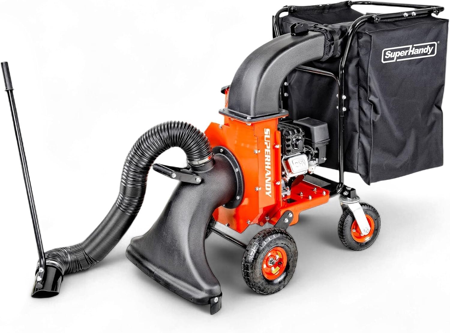 81nwcEgyftL._AC_SL1500.jpg SuperHandy 7HP Gas Leaf Vacuum & Wood Chipper, 10:1 Mulch, 6-Bushel Bag - Image 1