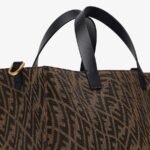 Fendi Brown Jacquard Ff Vertigo Bag - Image 5