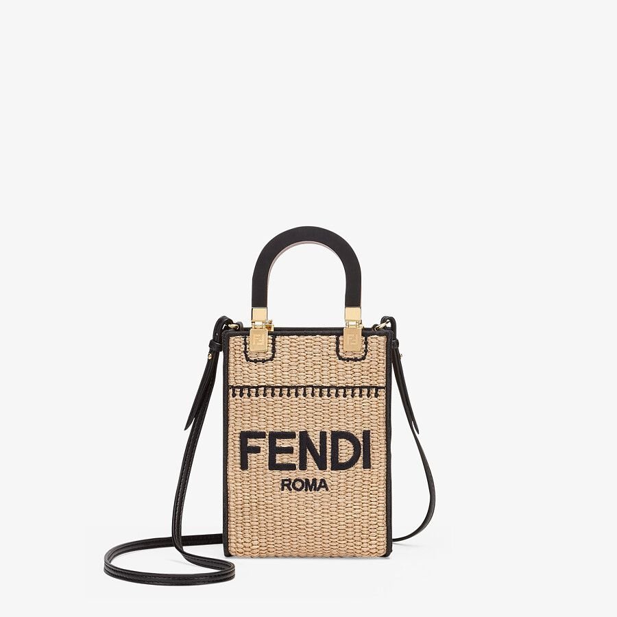 8BS051AFQPF0VPJ_01_large-grey_30cac3f0-c9d4-4ca1-9afa-2f00cbb759d1.jpg Fendi Braided Straw Mini-bag - Image 1