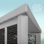 Richmond Modern Metal Steel Pergola with Canopy - Image 11