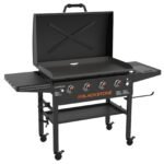 Blackstone Original Outdoor Griddle, 4-Burner 36″ Propane Flat Top Grill with Hood, Black