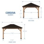 Cordova 14x10 Outdoor Gazebo with Steel Frame and Weather-Resistant Canopy - Image 2