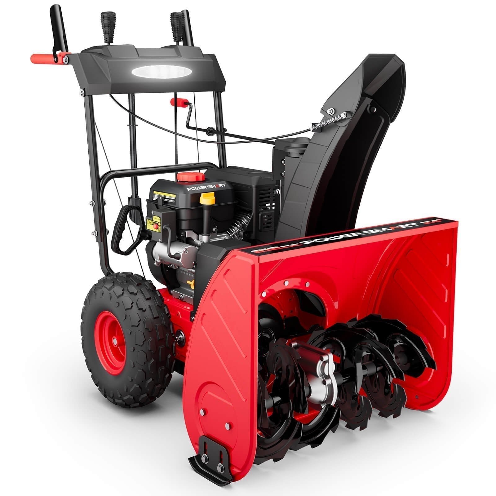 DB7109A.2-1-1.jpg PowerSmart Snow Blower Gas Powered 24 Inch Self-Propelled 2-Stage 212cc Engine with Electric Start - Image 1