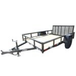 6' 4" x 10 Utility Trailer Dovetail Powder Coated With Gate 3,500lb Axle