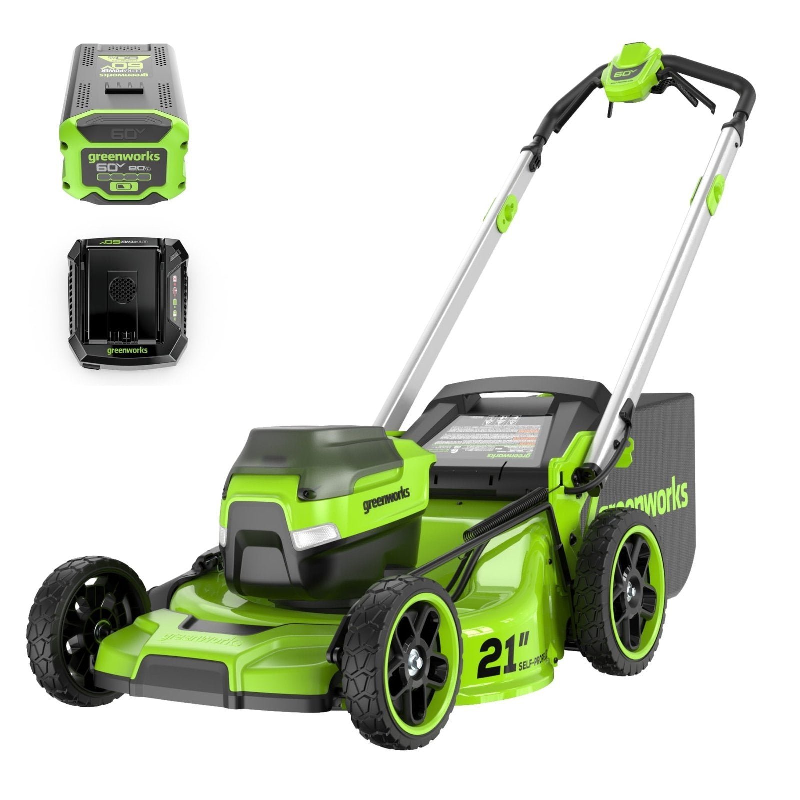 Greenworks-60V-21-Self-Propelled-Lawn-Mower-with-1-8-0-Ah-Battery-Rapid-Charger-2546402_eb63500c-b11b-47dd-a481-796f728a55ff.ee5583b5cbbf3c9254ca8c3e636b4ee6-1.jpg Greenworks 60V 21″ Self Propelled Lawn Mower with (1) 8.0 Ah Battery & Rapid Charger 2546402 - Image 1