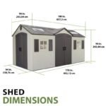 Lifetime 60079 Outdoor Storage Dual Entry Shed, 15 x 8 ft, Desert Sand (B00CTVQ6UG) - Image 9