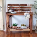 Potting Table/Bench/Serving Bar – Acacia Wood - Image 10