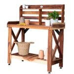 Potting Table/Bench/Serving Bar – Acacia Wood - Image 16
