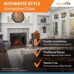 SimpliFire 30-In Electric Fireplace Insert with LED Flame and Multi-Color Ember Bed - Image 4