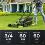Greenworks 80V 25″ Brushless Cordless Self-Propelled Lawn Mower,3 in 1 Dual Blade LawnMover, W/4.0Ah Battery and Rapid Charger Included - Image 3
