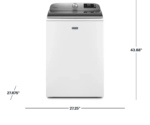 Maytag – 5.3 Cu. Ft. High Efficiency Smart Top Load Washer with Extra Power Button – White - Image 3