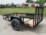 5x8 Powder Coated Dovetail Utility Trailer Single 3,500lb Axle - Image 3