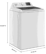 Whirlpool WTW4307SW 4.2–4.3 Cu. Ft. Top Load Washer with 2-in-1 Removable Agitator, Soft Close Glass Lid, White - Image 2