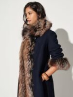 Chantal Reversible Navy Sheepskin Coat - Image 5