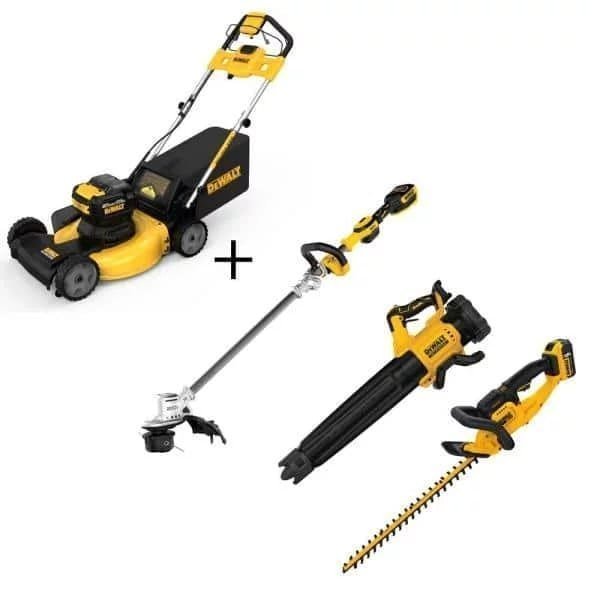 img-1259.jpg Dewalt 20V MAX 21.5 in Walk Behind Lawn Mower Kit, Hedge Trimmer Kit, String Trimmer & Leaf Blower - Image 1
