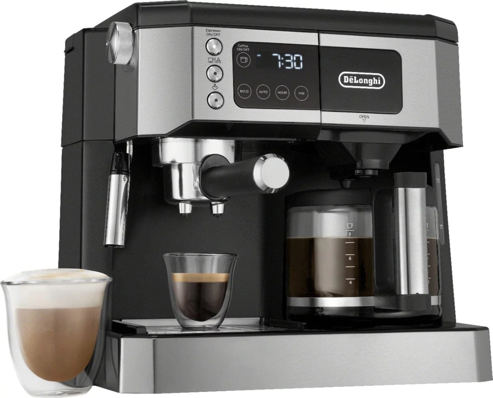 img-1265.jpg De’Longhi COM530M – Digital All-in-One Combination Coffee and Espresso Machine – Black and Stainless Steel - Image 1