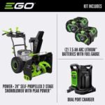 EGO Power+ SNT2405 24 in. Two stage 56 V Battery Snow Blower Kit (Battery & Charger) W/ TWO 7.5 AH BATTERIES - Image 9