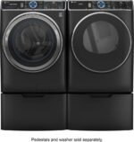 GE Profile – 7.8 cu. ft. Smart Front Load Electric Dryer with Steam and Sanitize Cycle and Washer Link – Carbon Graphite - Image 2