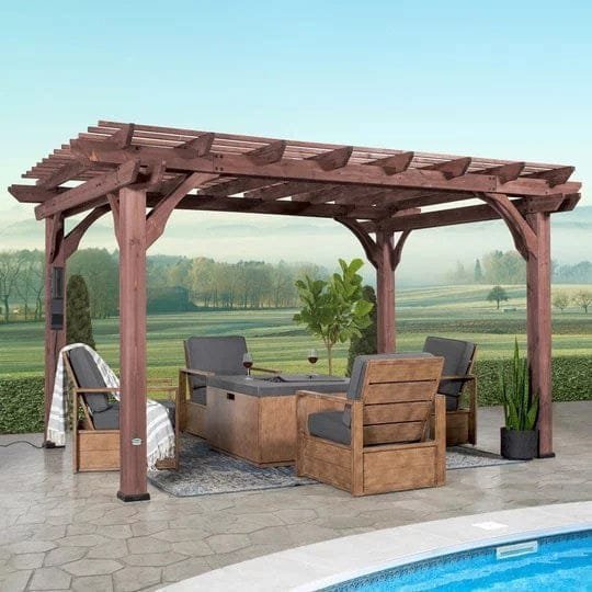 img-2779.jpg Somerville 14×10 pergola – walnut stain - Image 1