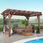 Somerville 14×10 pergola – walnut stain - Image 2