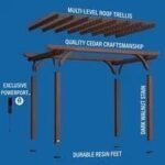 Somerville 14×10 pergola – walnut stain - Image 4