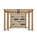 SummerCove 10.5 ft. x 10 ft. Cedar Wood Pergola with Adjustable Hanging Planters - Image 2