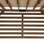 SummerCove 11 ft. x 10 ft. Tan Cedar Frame Wood Pergola with Adjustable Canopy - Image 9