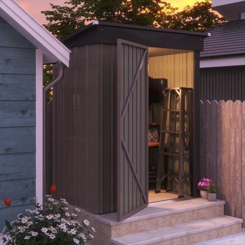 img-474.jpg 5 ft. W x 3 ft. D Metal Storage Shed - Image 1
